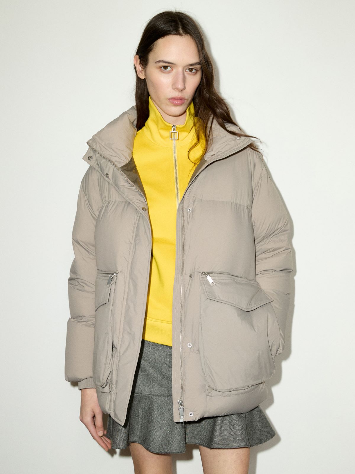 Chaqueta bomber acolchada extragrande - GRIS CENICIENTO - MAX&Co.