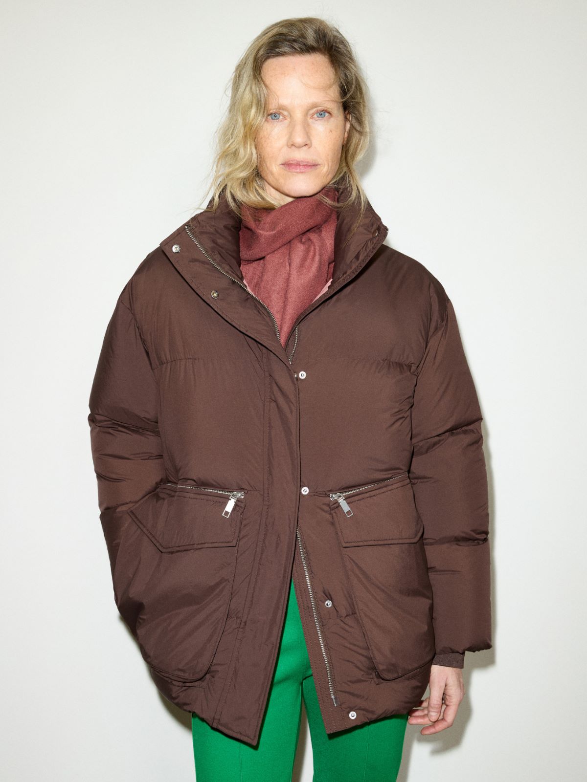 Chaqueta bomber acolchada extragrande - MARRON OSCURO - MAX&Co.