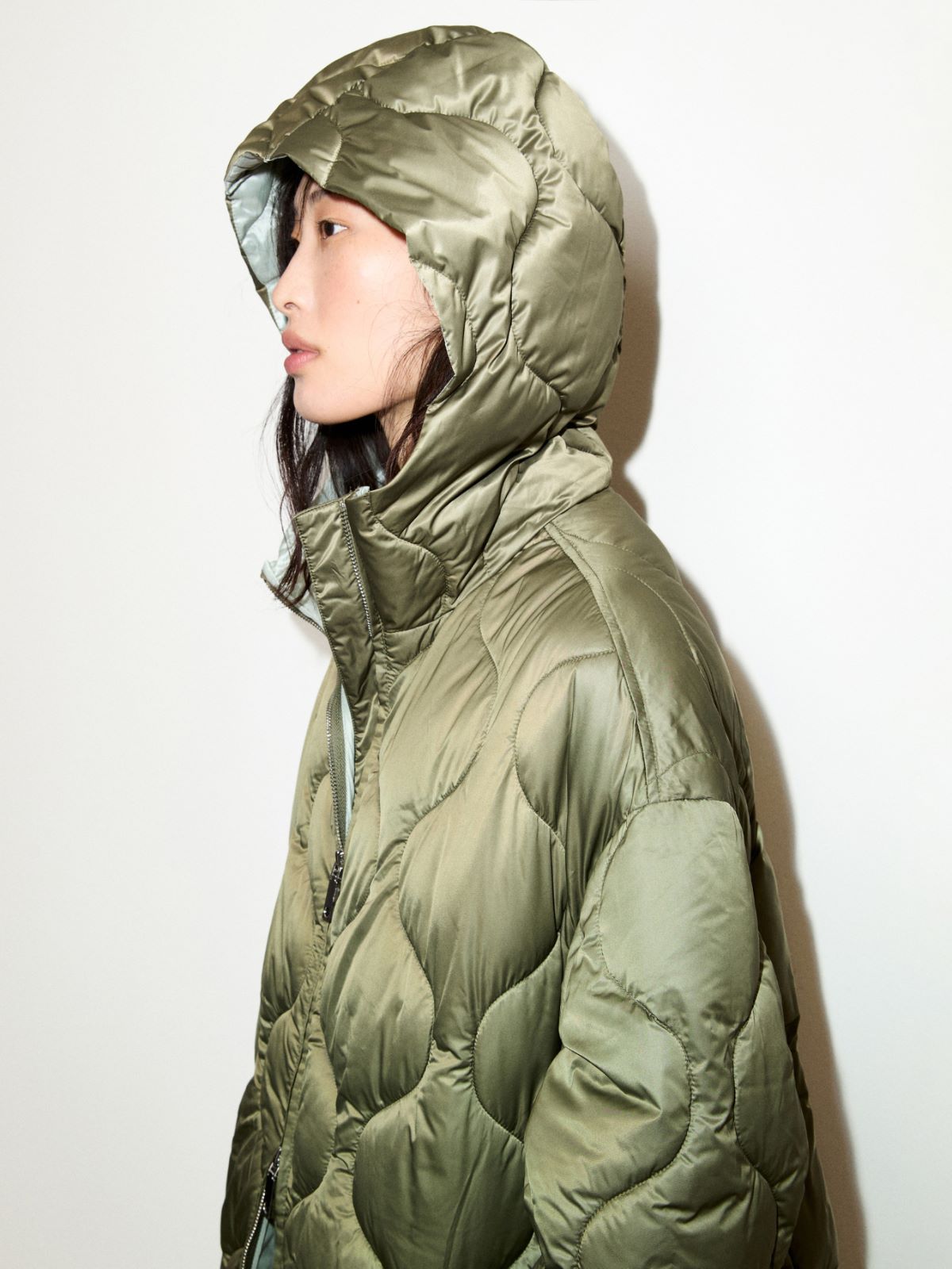 Oversized padded parka - KAKI - MAX&Co.