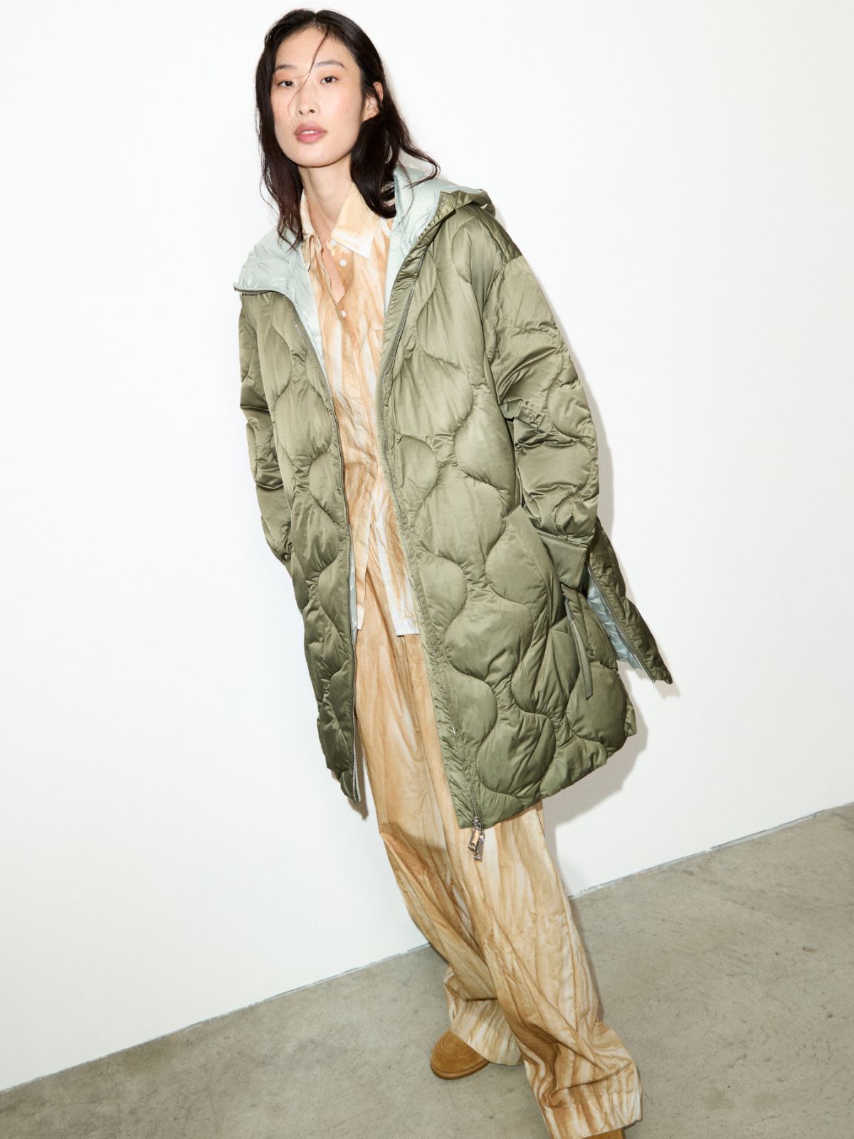 Oversized padded parka - KAKI - MAX&Co.