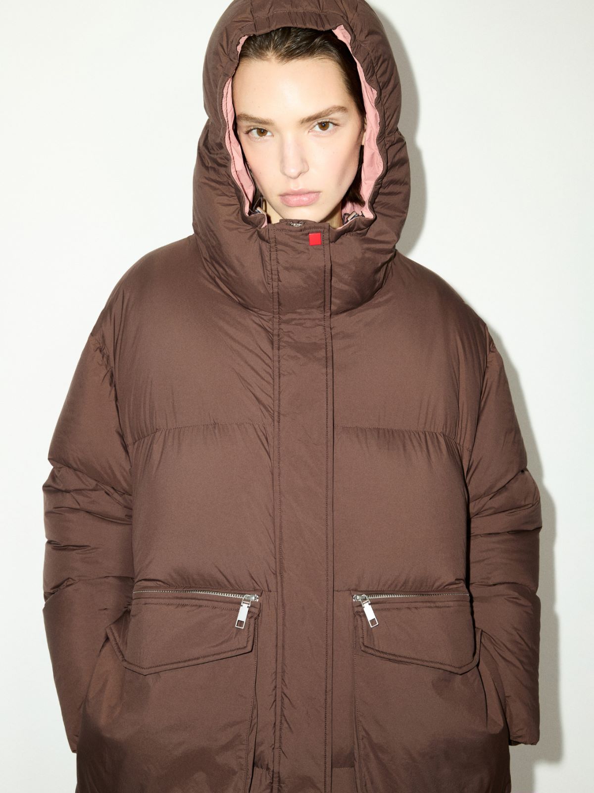Parka de plumas extragrande con capucha - MARRON OSCURO - MAX&Co. - 3