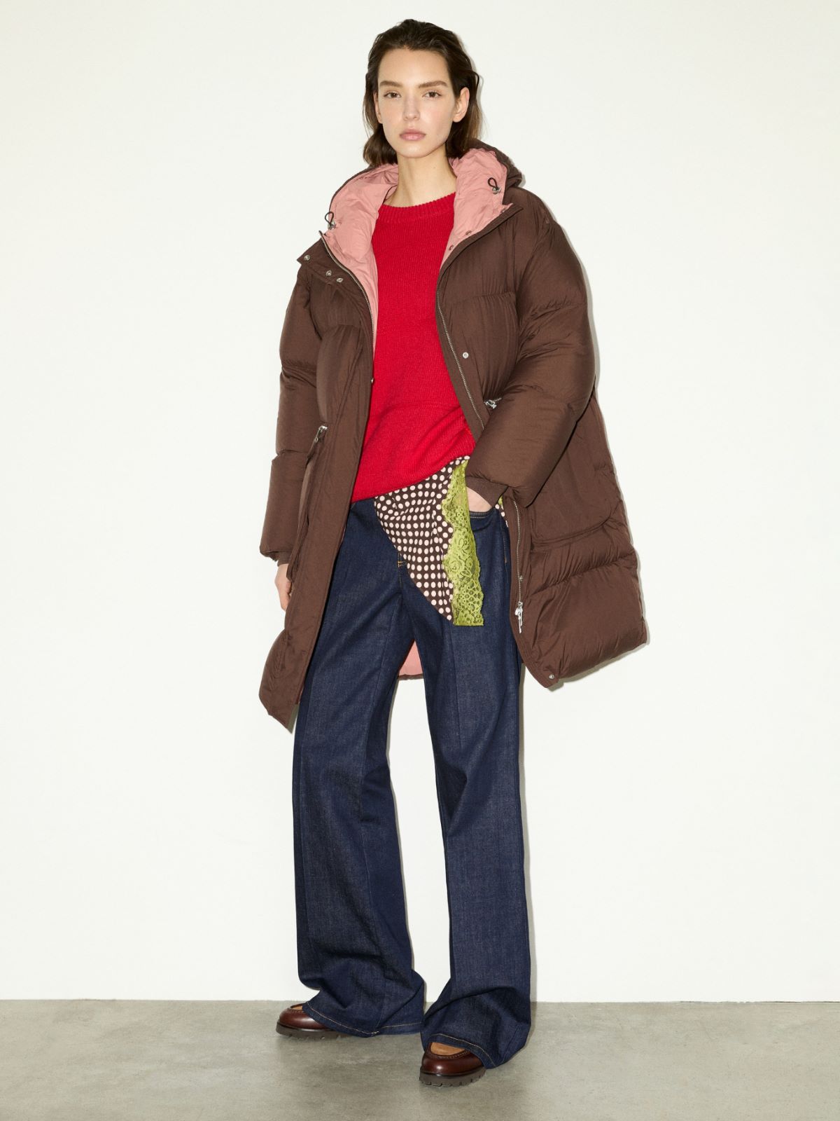 Parka de plumas extragrande con capucha - MARRON OSCURO - MAX&Co. - 6