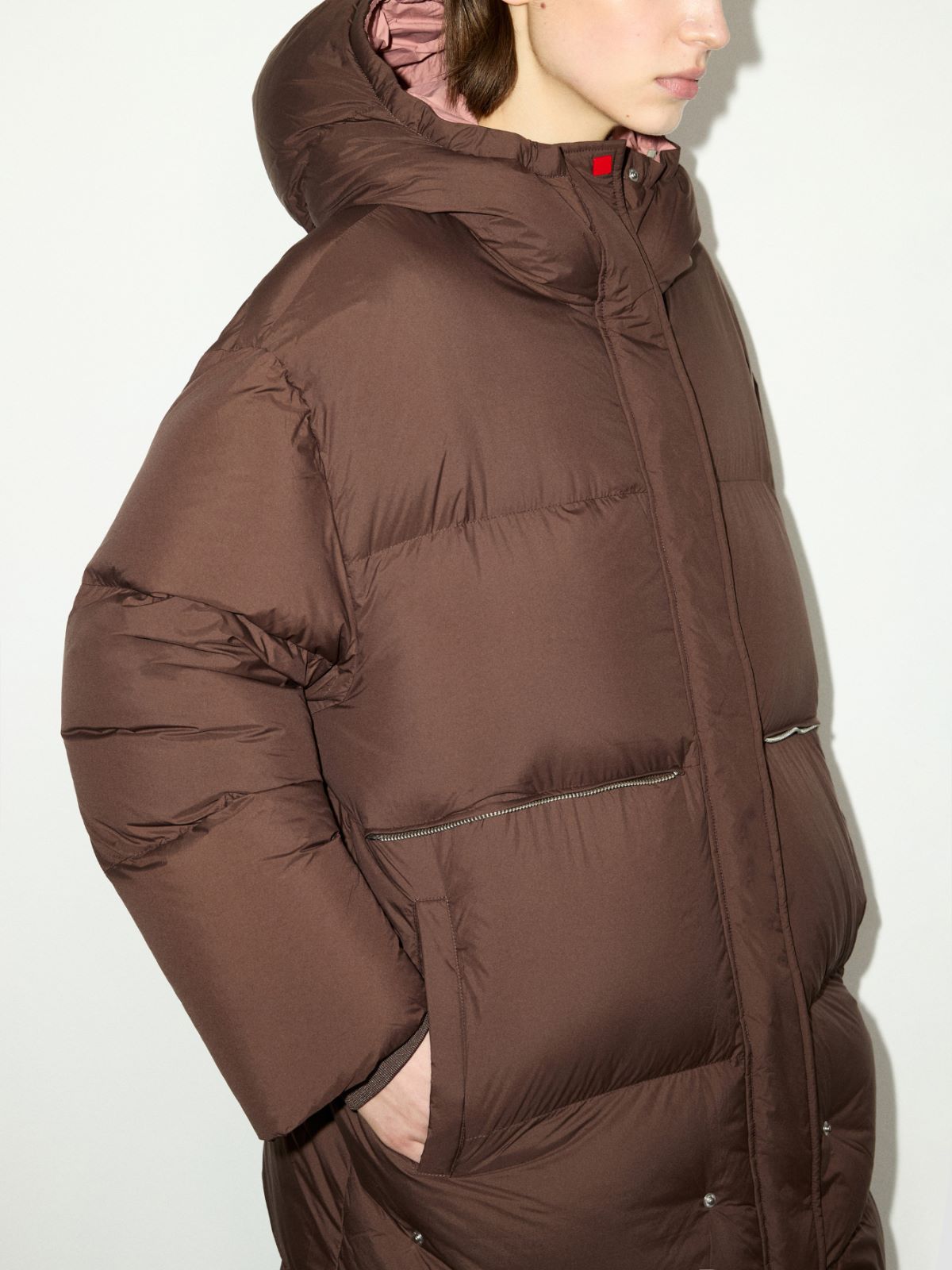 Parka de plumas extragrande con capucha - MARRON OSCURO - MAX&Co. - 4