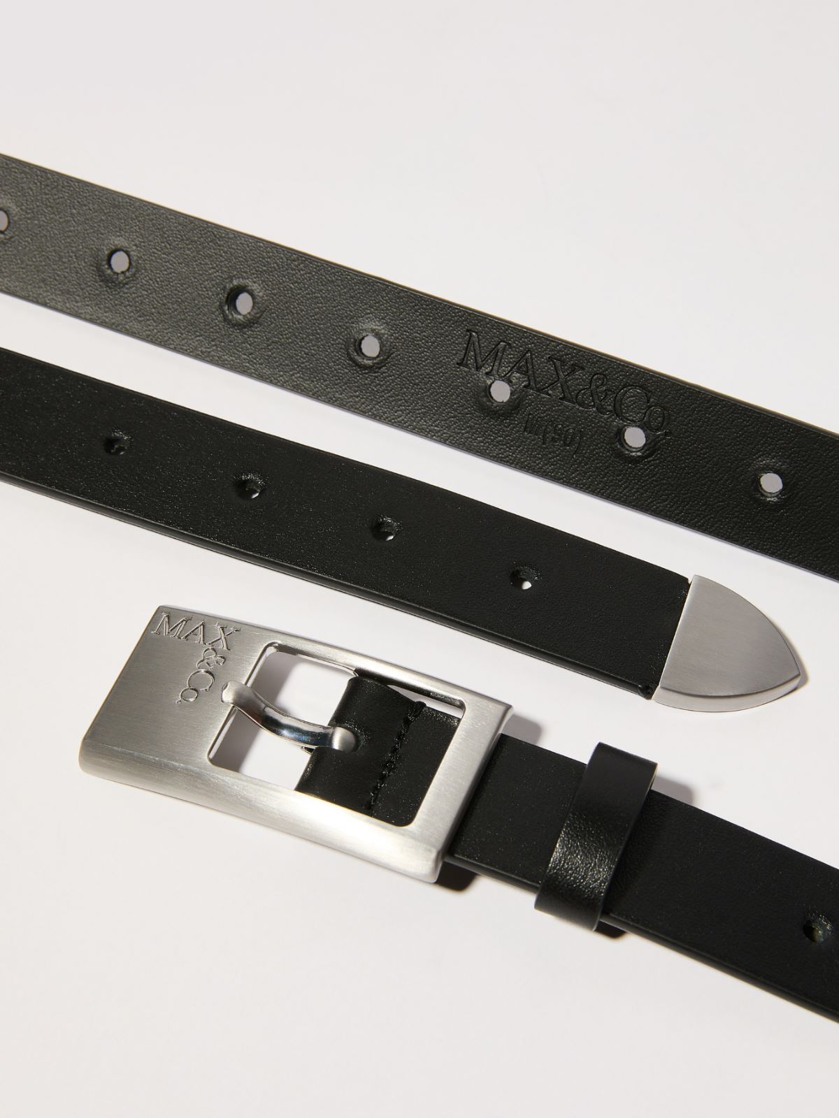 Perforated leather belt - BLACK - MAX&Co. - 2