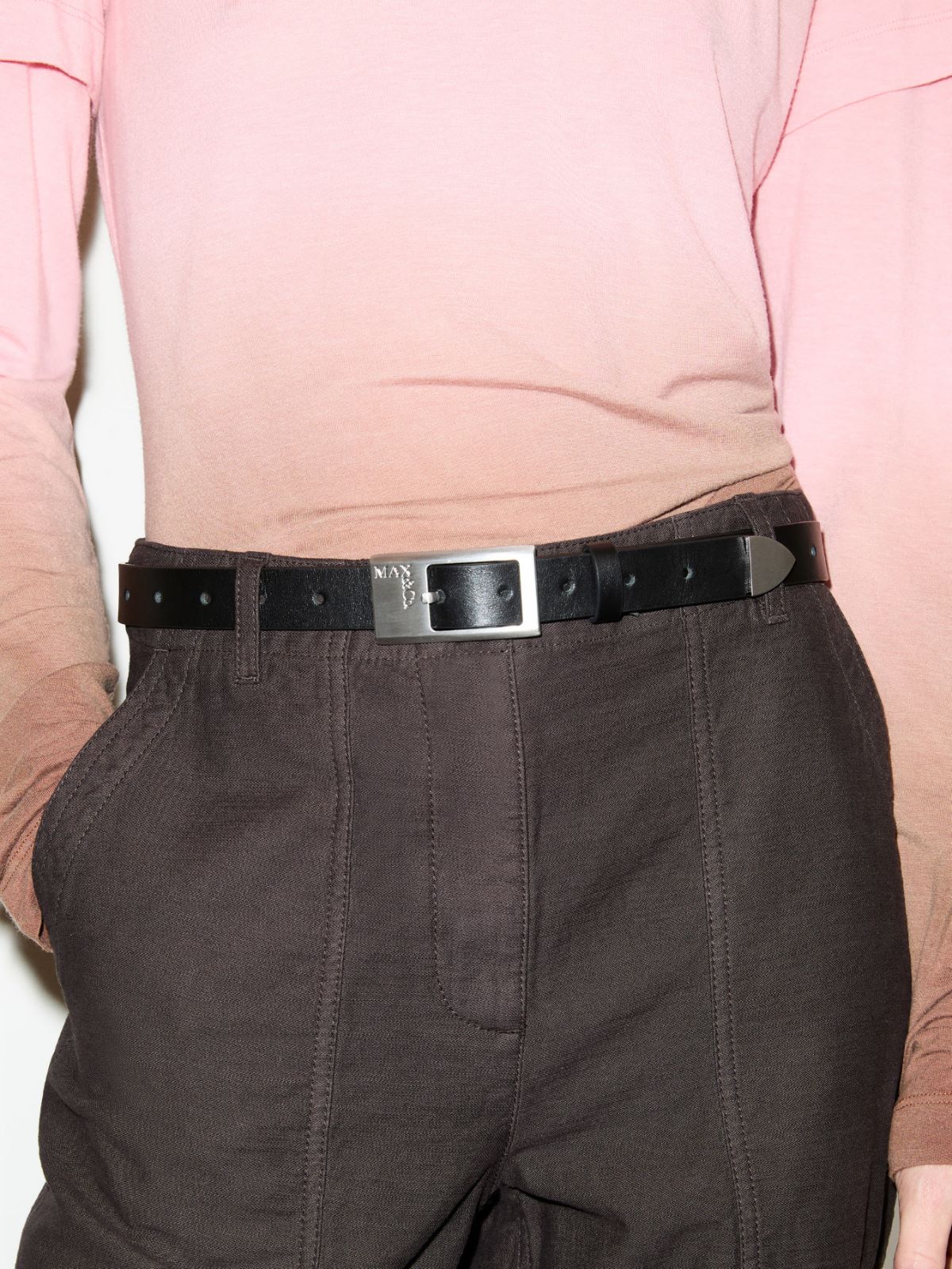 Perforated leather belt - BLACK - MAX&Co. - 3