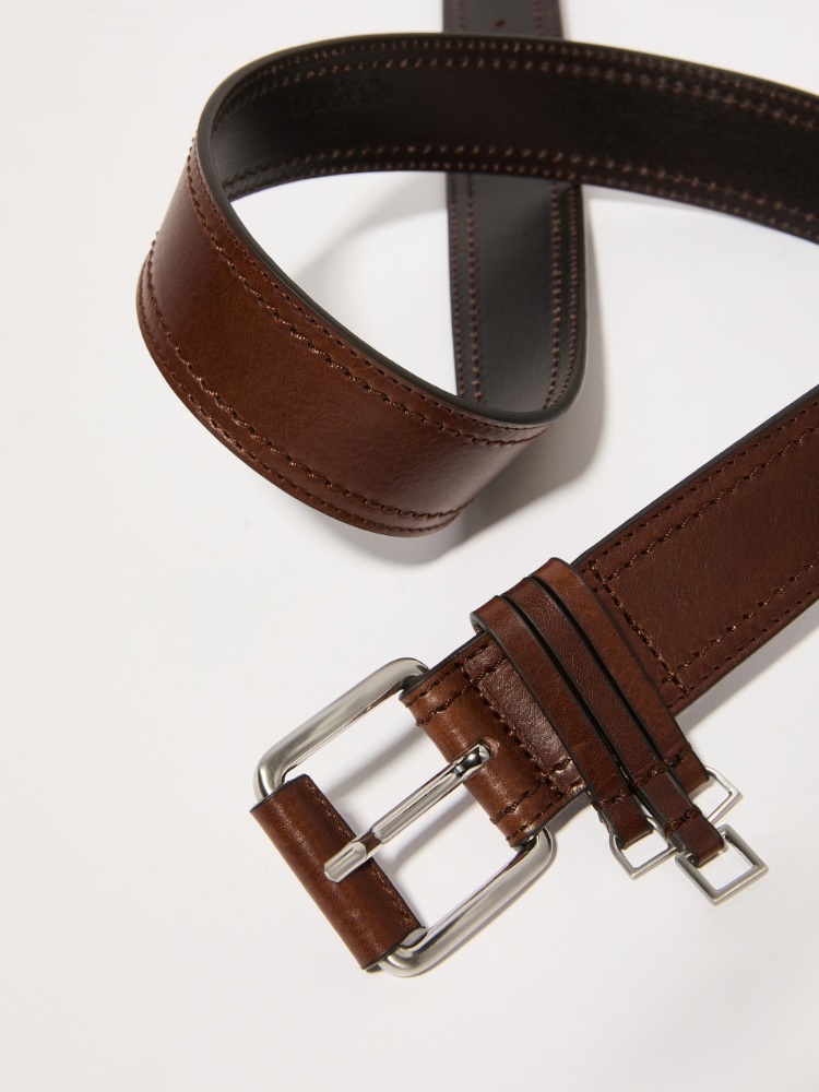 Leather belt with charms - TOBACCO - MAX&Co. - 2