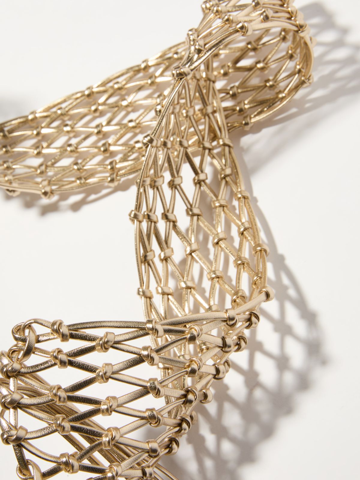Laminated braided belt - GOLD - MAX&Co.