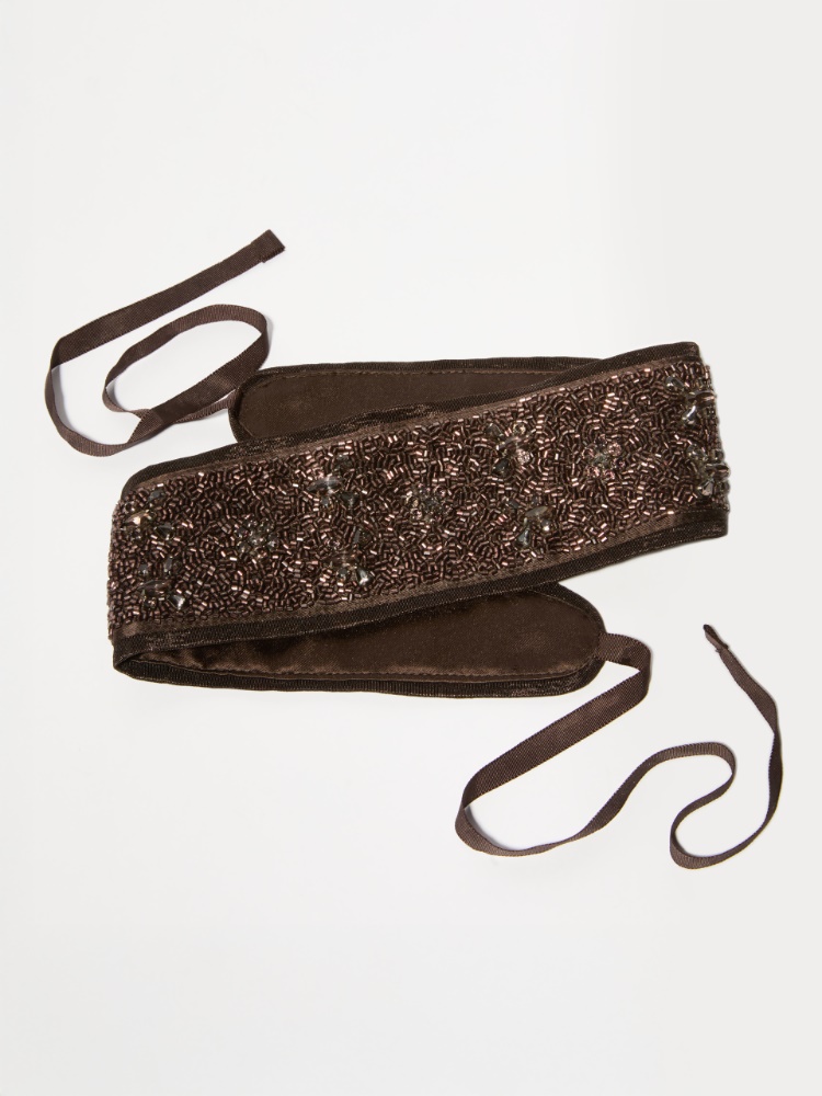 Bejewelled satin belt - MAX&Co.