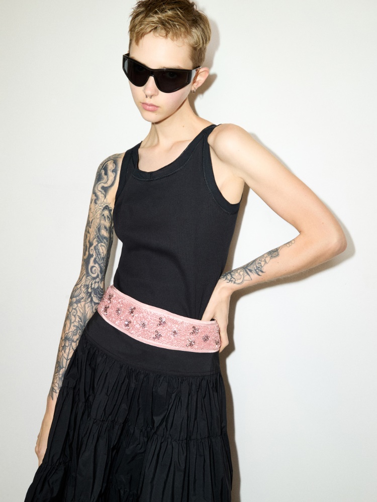 Bejewelled satin belt - MAX&Co. - 3