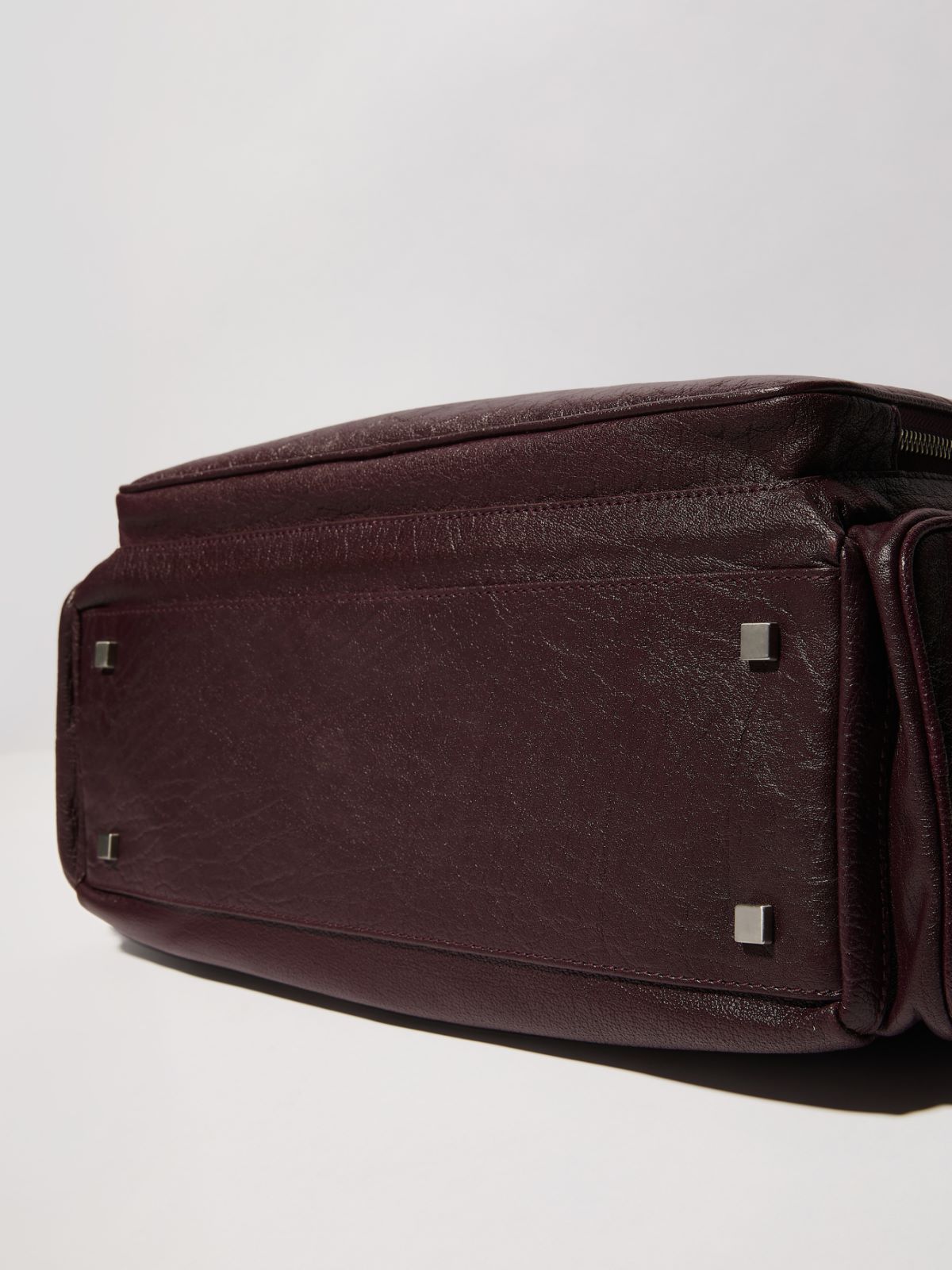 Cargobag aus Leder - AUBERGINE - MAX&Co. - 4