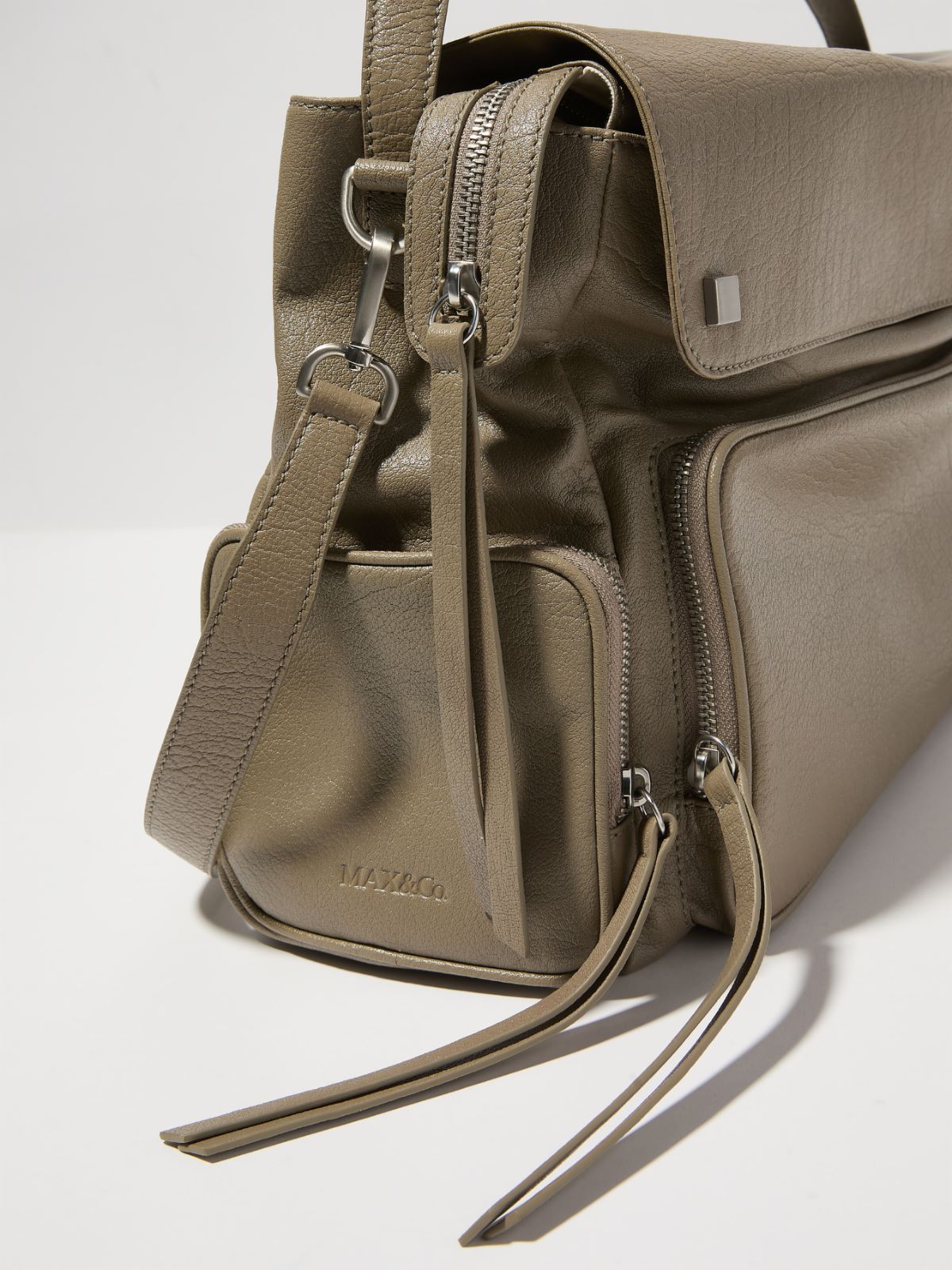 Cargobag aus Leder - GRAU - MAX&Co. - 3