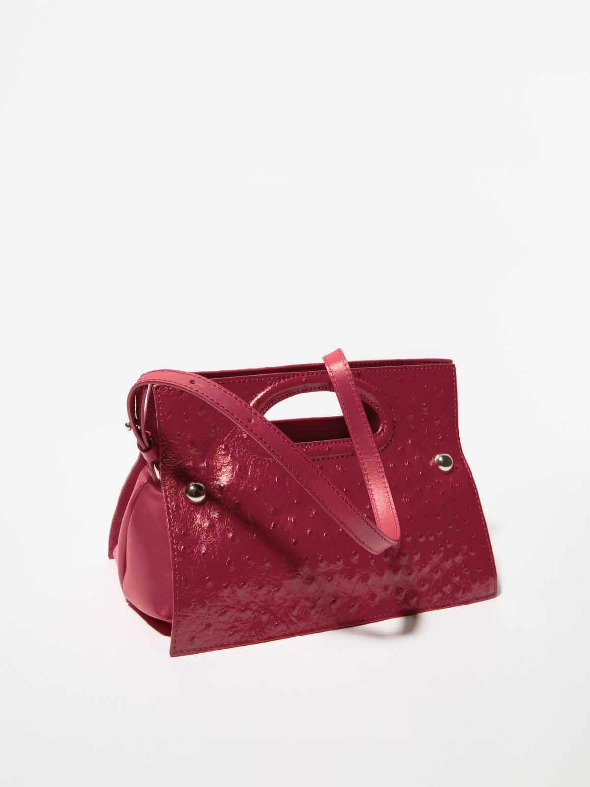 Bookbag textured-leather bag - RED - MAX&Co.