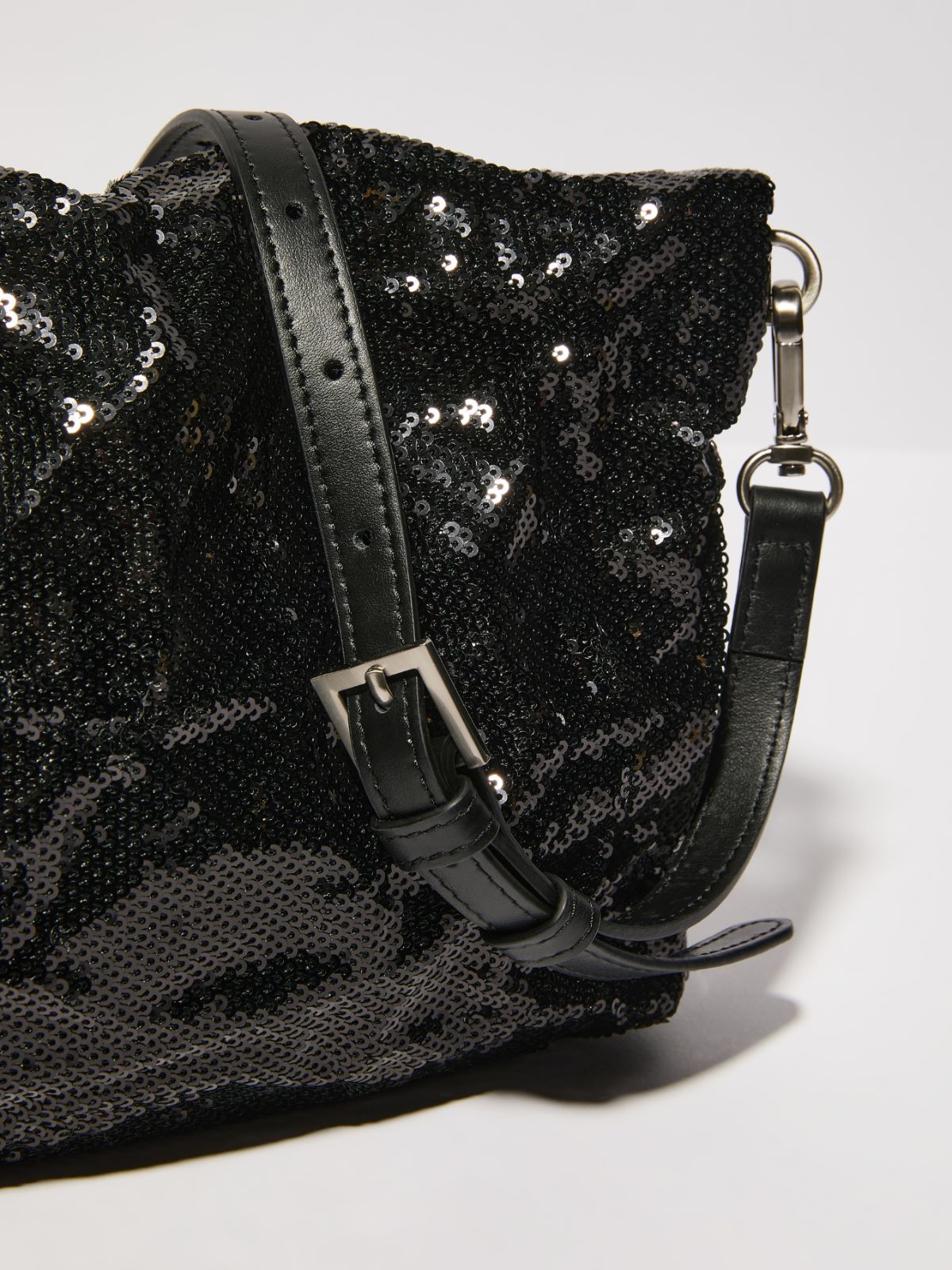 Pailletten-Clutch-Lumebag - SCHWARZ - MAX&Co. - 3