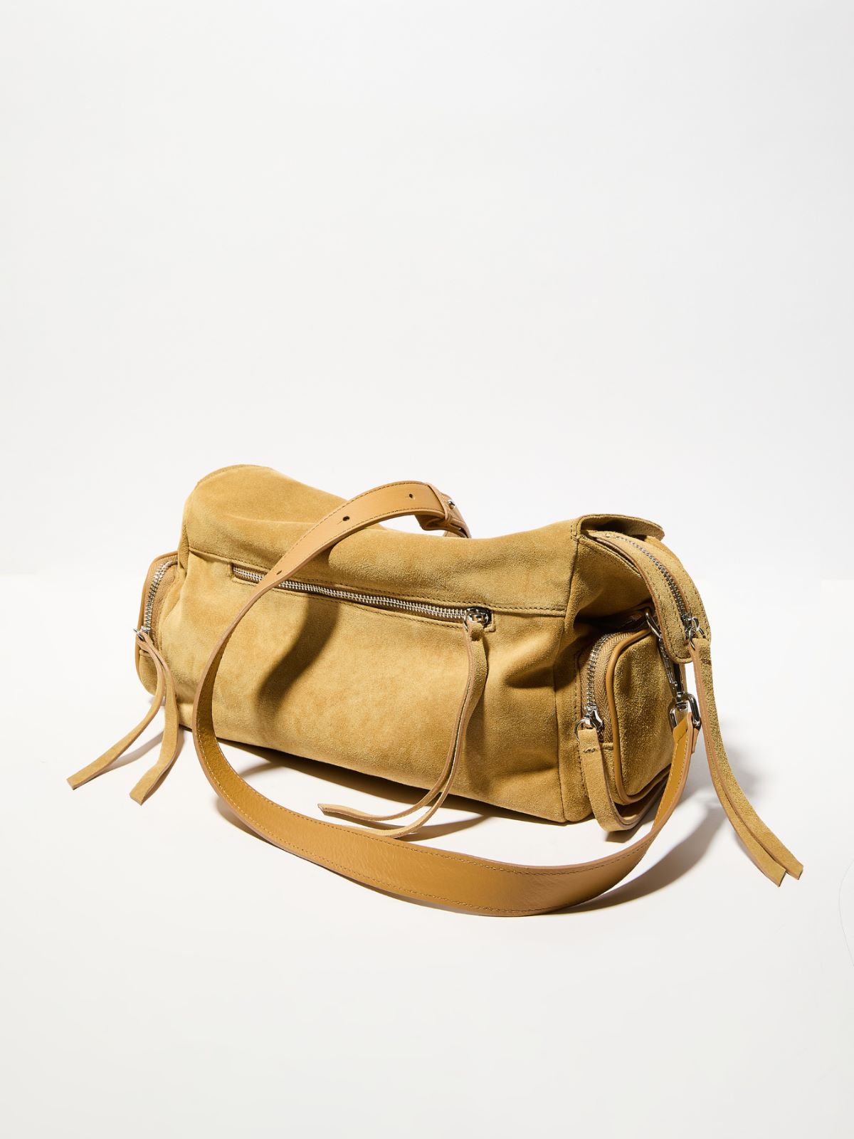 Suede multipocket bag - HONEY - MAX&Co.