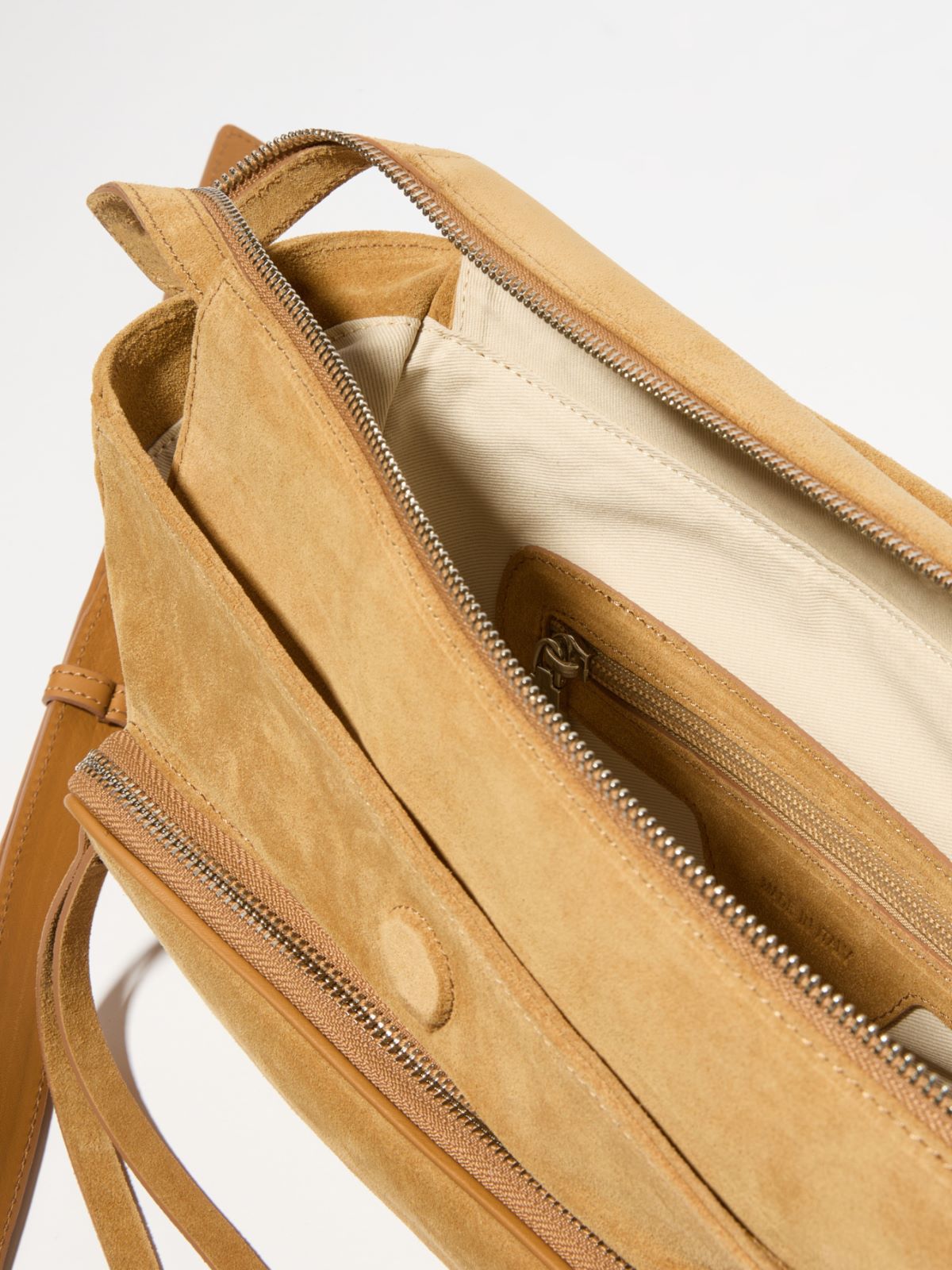 Suede multipocket bag - HONEY - MAX&Co.