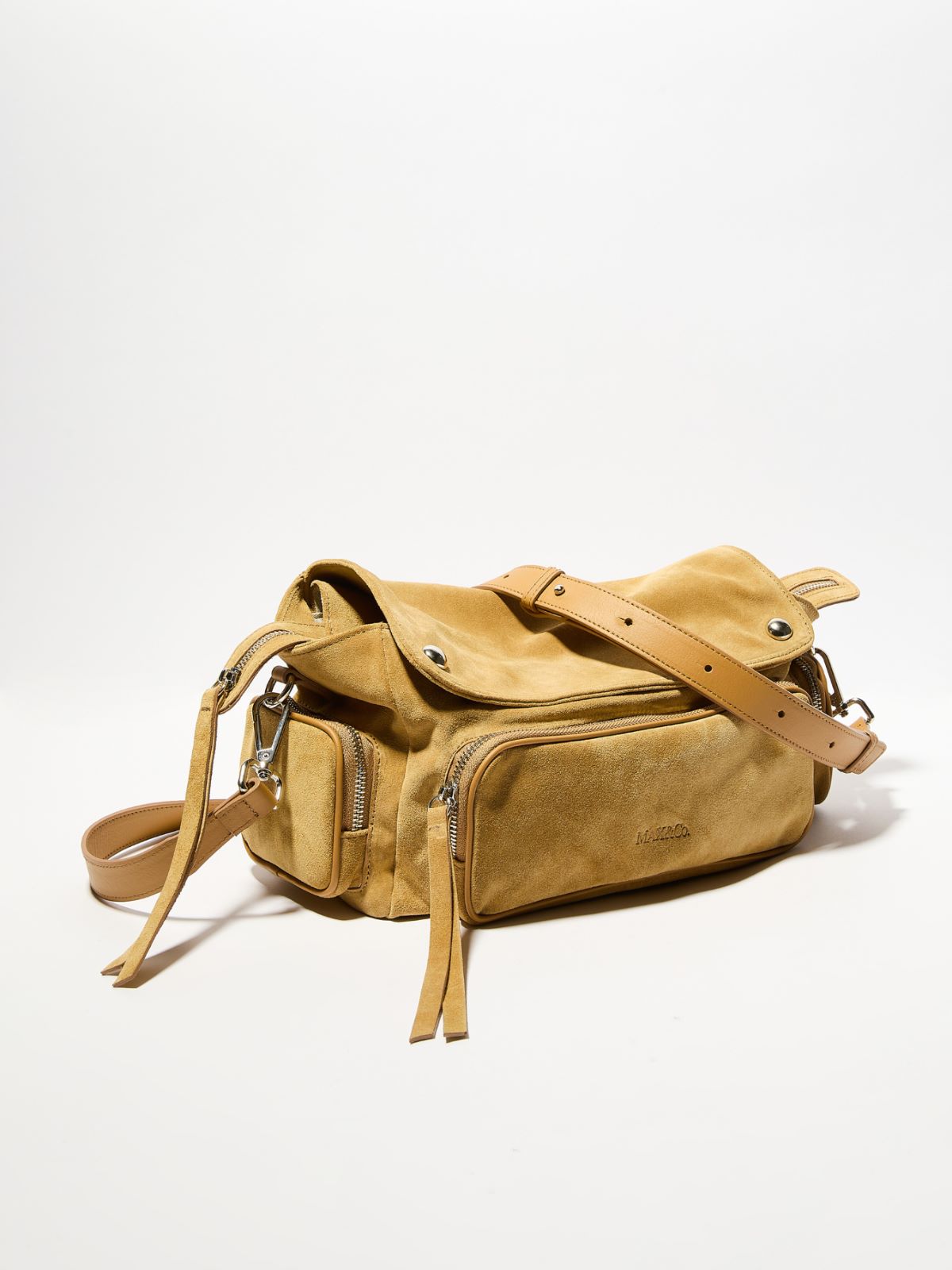 Suede multipocket bag - HONEY - MAX&Co.