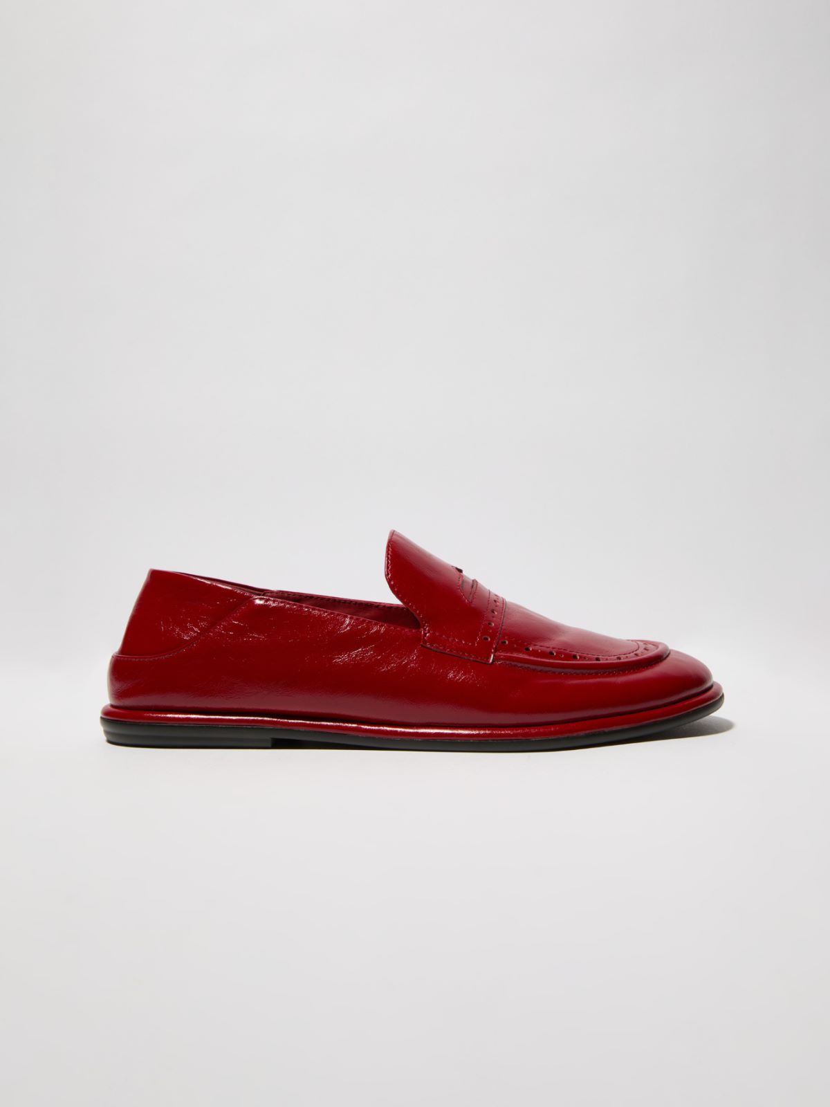 Leather loafers - RED - MAX&Co.