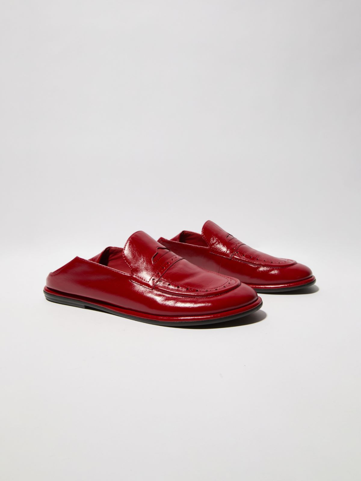 Leather loafers - RED - MAX&Co.
