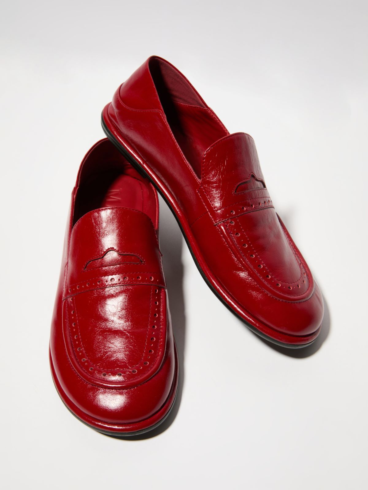 Leather loafers - RED - MAX&Co.