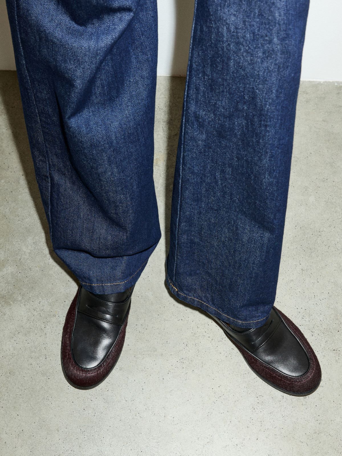 Leather and calf hair loafers - BROWN - MAX&Co. - 4