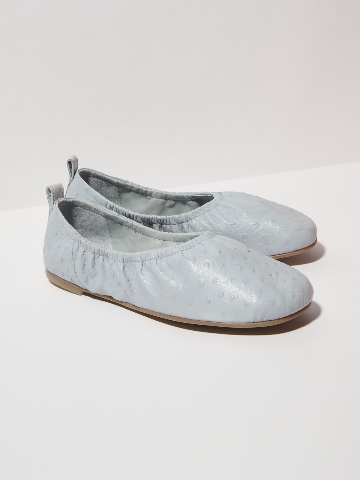Textured leather ballet flats - AVIO - MAX&Co.