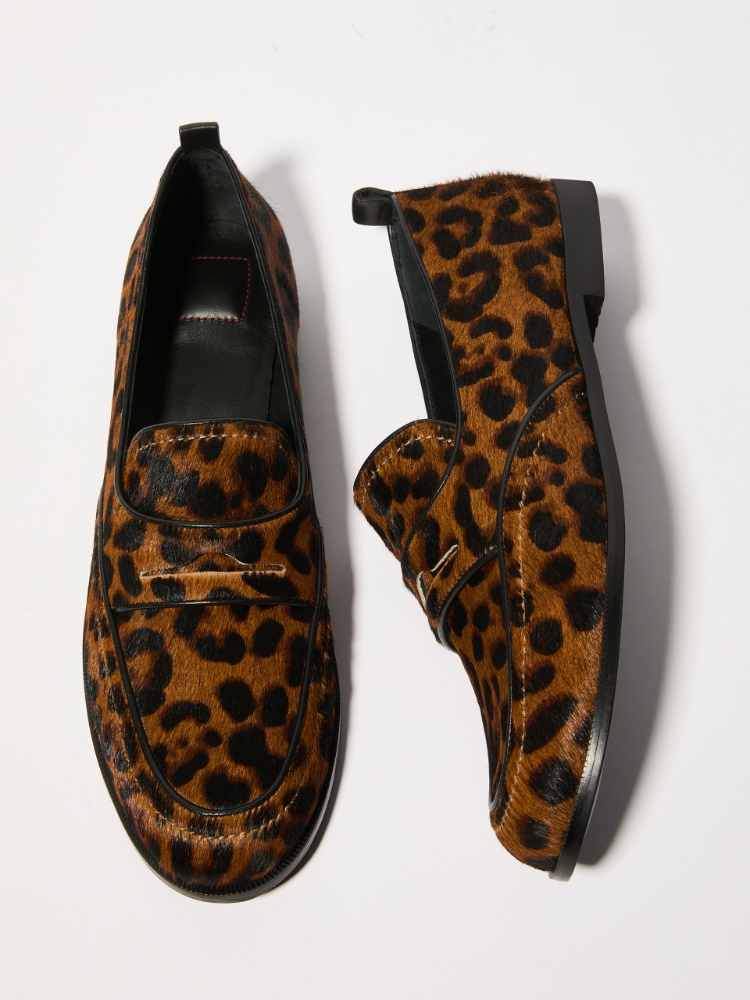 Spotted calf hair loafers - CAMEL - MAX&Co.