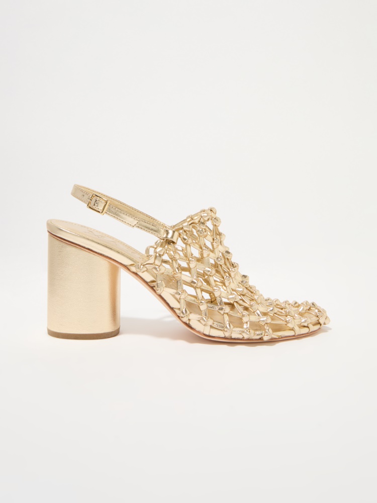 Mule trenzado laminado - ORO - MAX&Co.