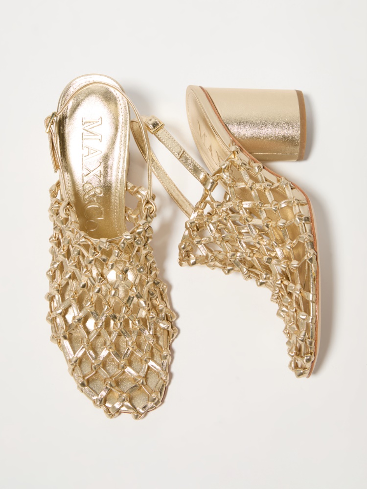 Laminated braided mules - MAX&Co.