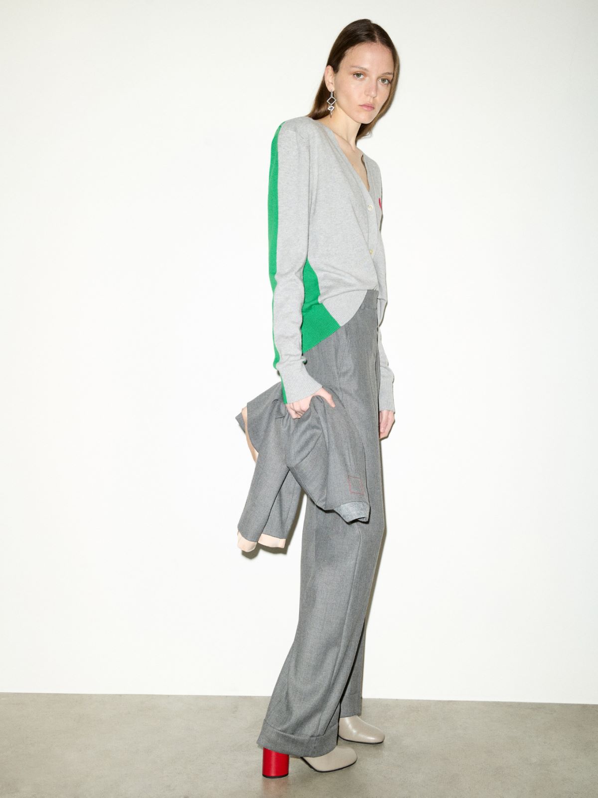 Colour-blocked leather pumps - GREY - MAX&Co. - 5