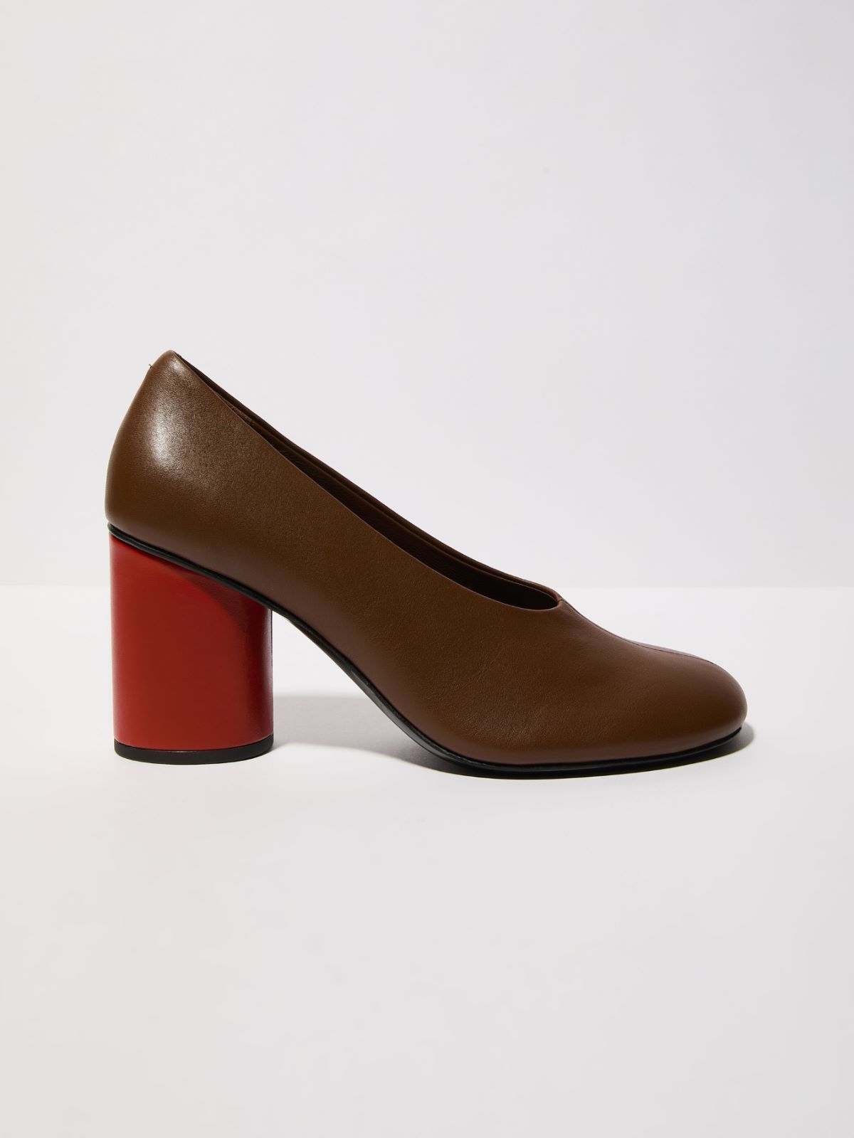 Colour-blocked leather pumps - TOBACCO - MAX&Co. - 6