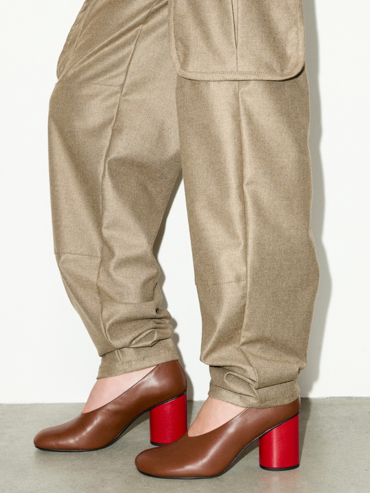 Colour-blocked leather pumps - TOBACCO - MAX&Co. - 4