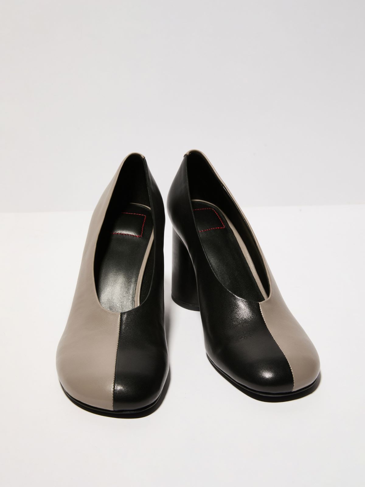 Lederpumps im Colorblocking-Design - SCHWARZ - MAX&Co.