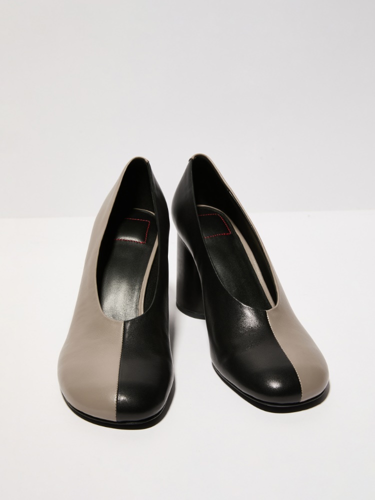 Lederpumps im Colorblocking-Design - SCHWARZ - MAX&Co.