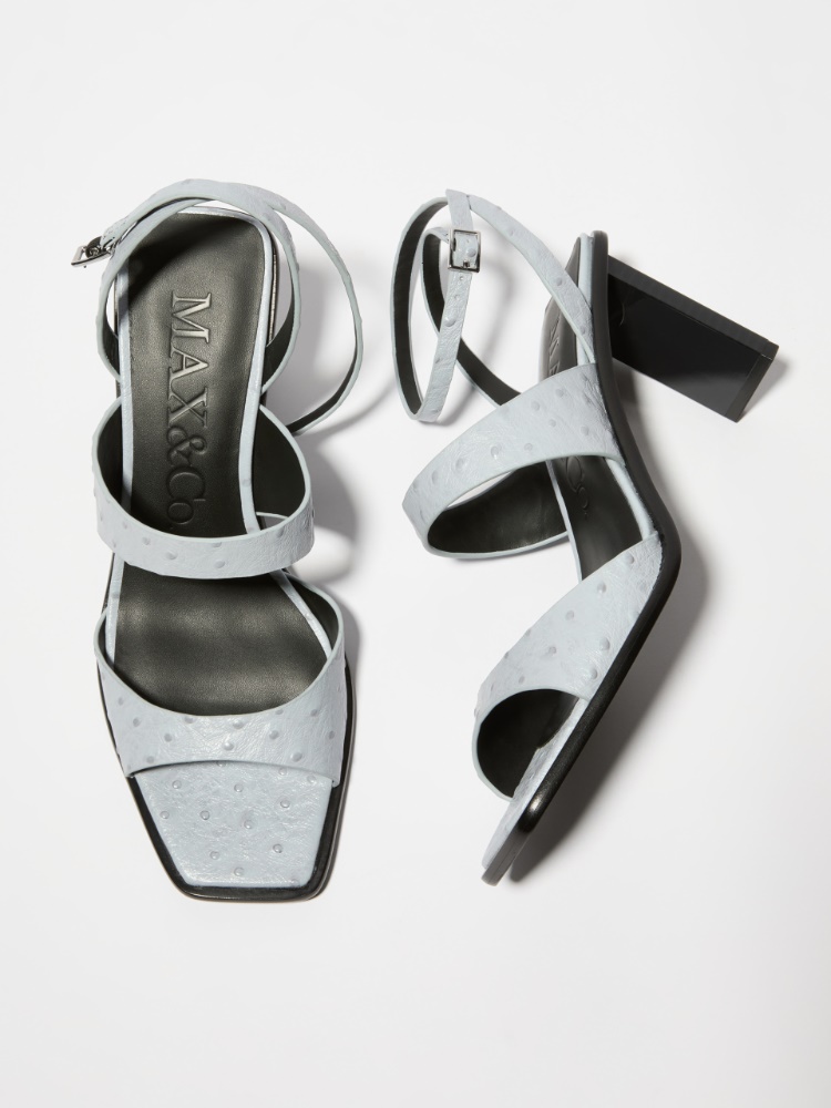 Textured leather sandals - MAX&Co.