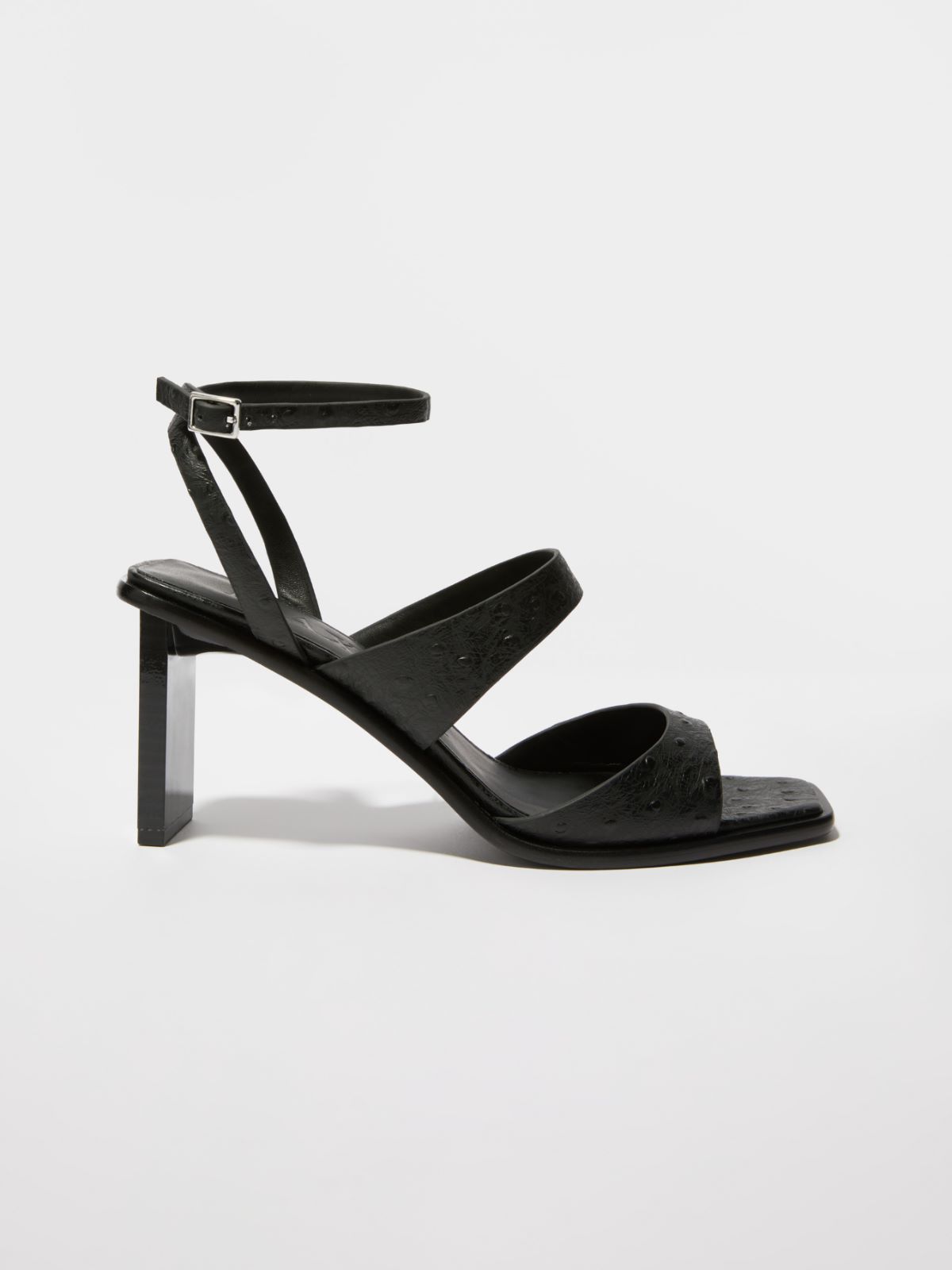 Textured leather sandals - BLACK - MAX&Co. - 4