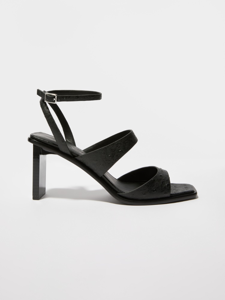 Textured leather sandals - BLACK - MAX&Co. - 4
