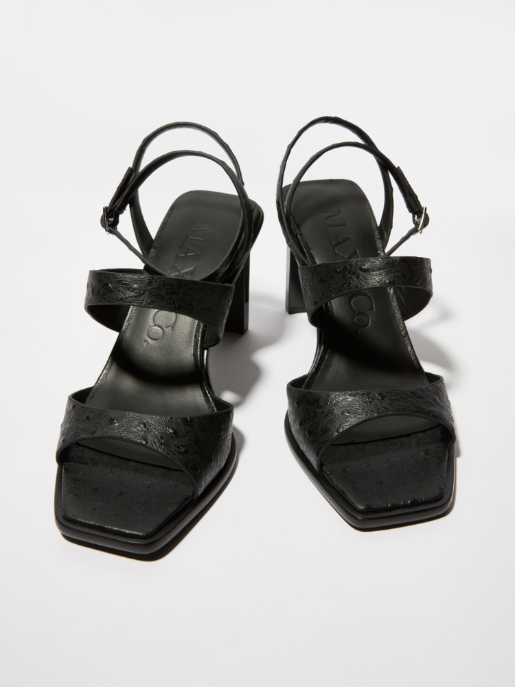 Textured leather sandals - MAX&Co.
