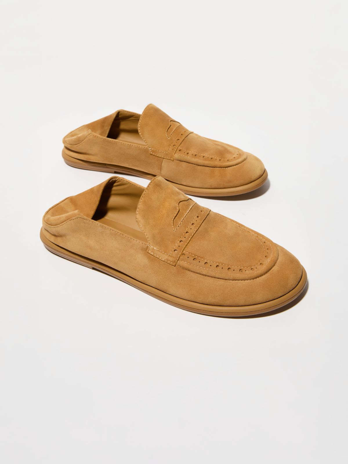 Suede loafers - CAMEL - MAX&Co.