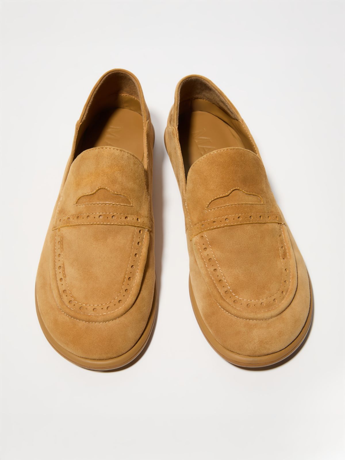 Suede loafers - CAMEL - MAX&Co.