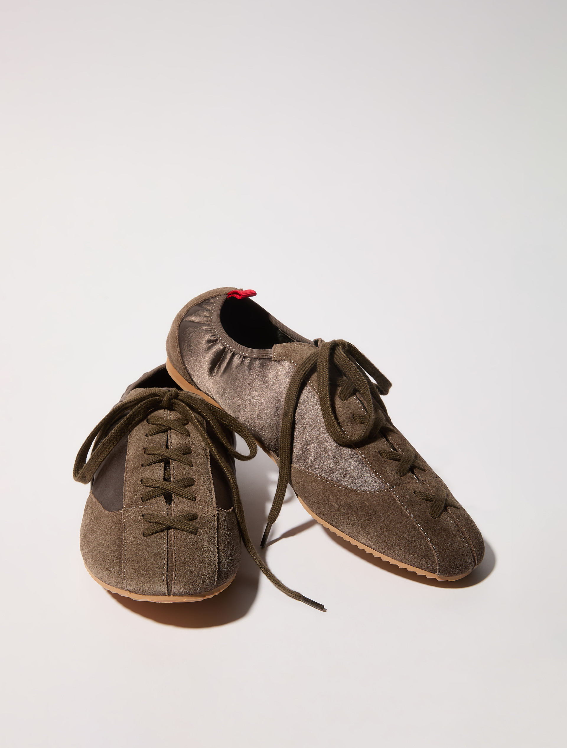 Satin and suede sneakers - MAX&Co.
