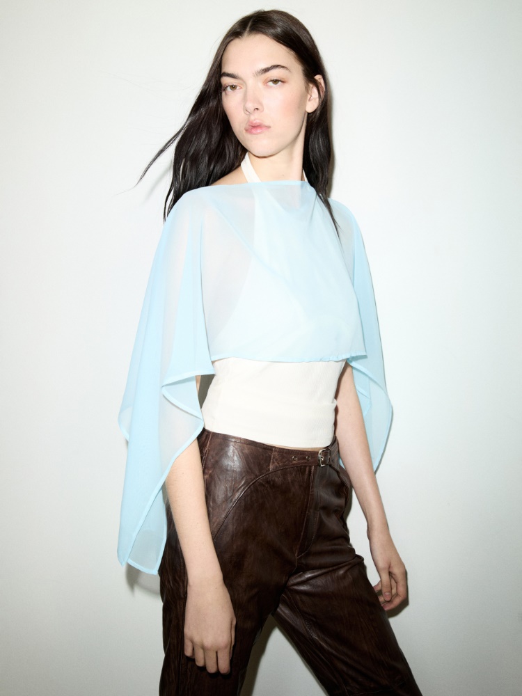 Chiffon shrug - LIGHT BLUE - MAX&Co.