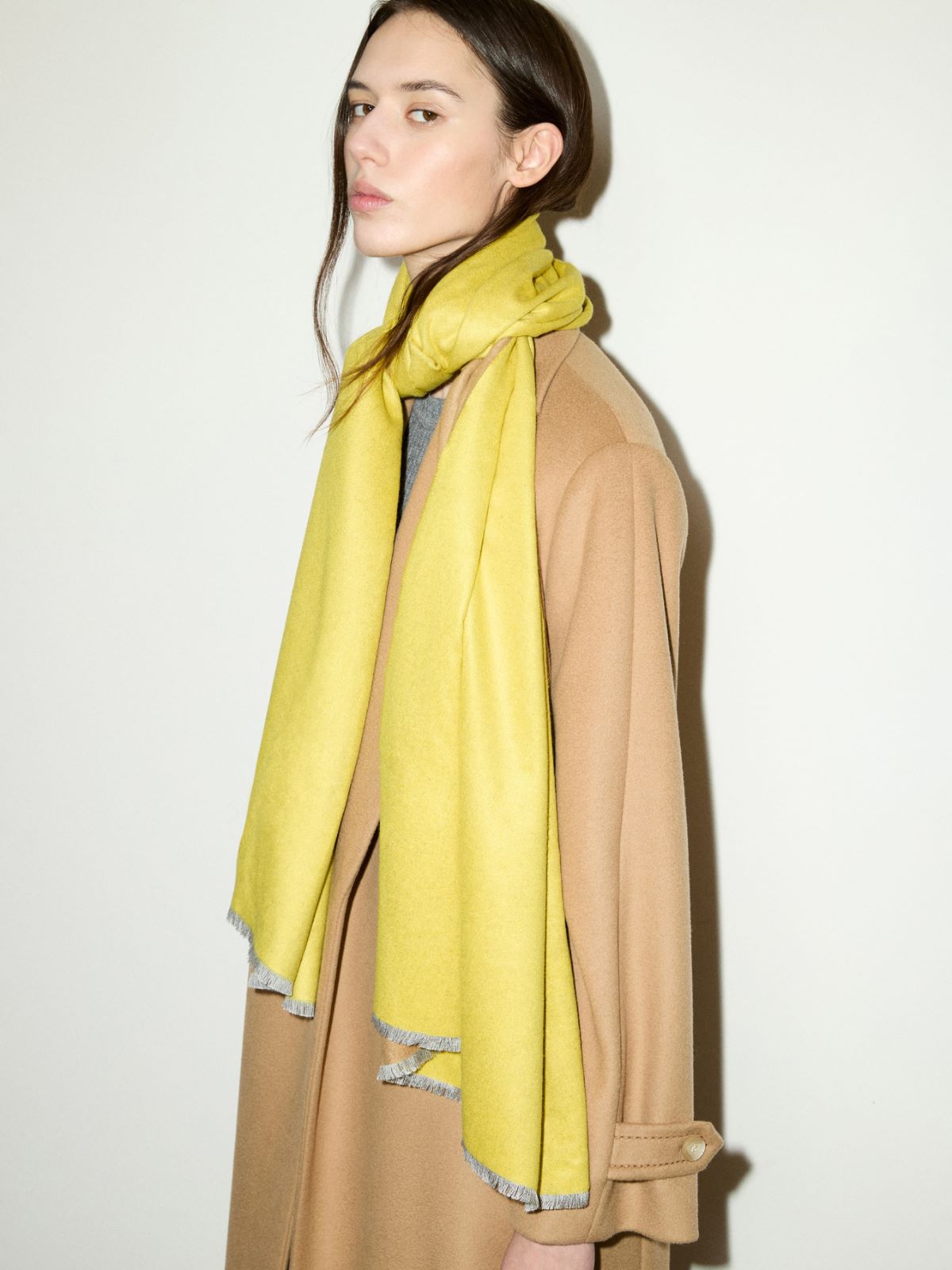 Double-face stole - YELLOW - MAX&Co.