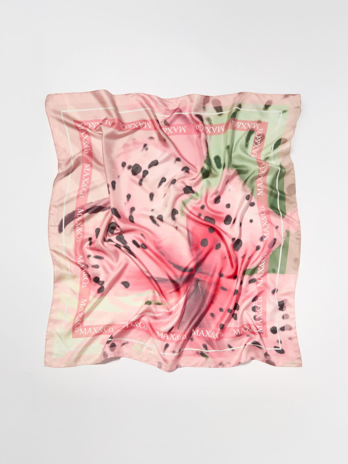 Silk-twill scarf - ORCHIS ROSE - MAX&Co.