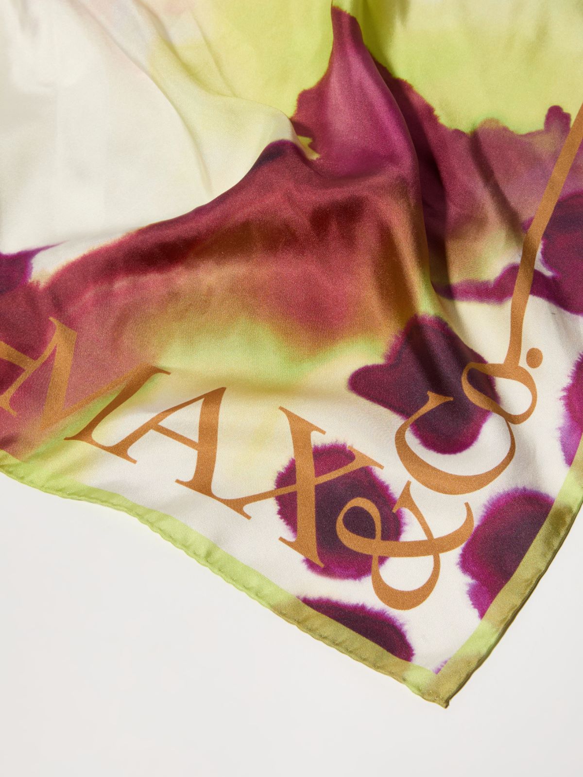 Silk-twill scarf - APPLE GREEN - MAX&Co.