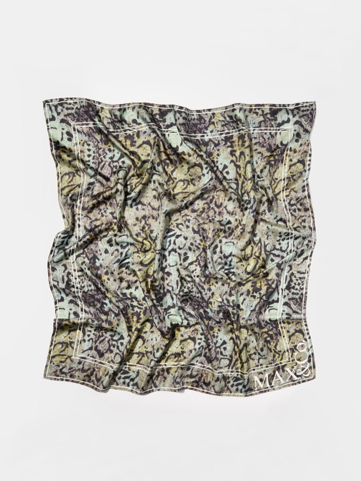 Silk-twill scarf - BROWN - MAX&Co.