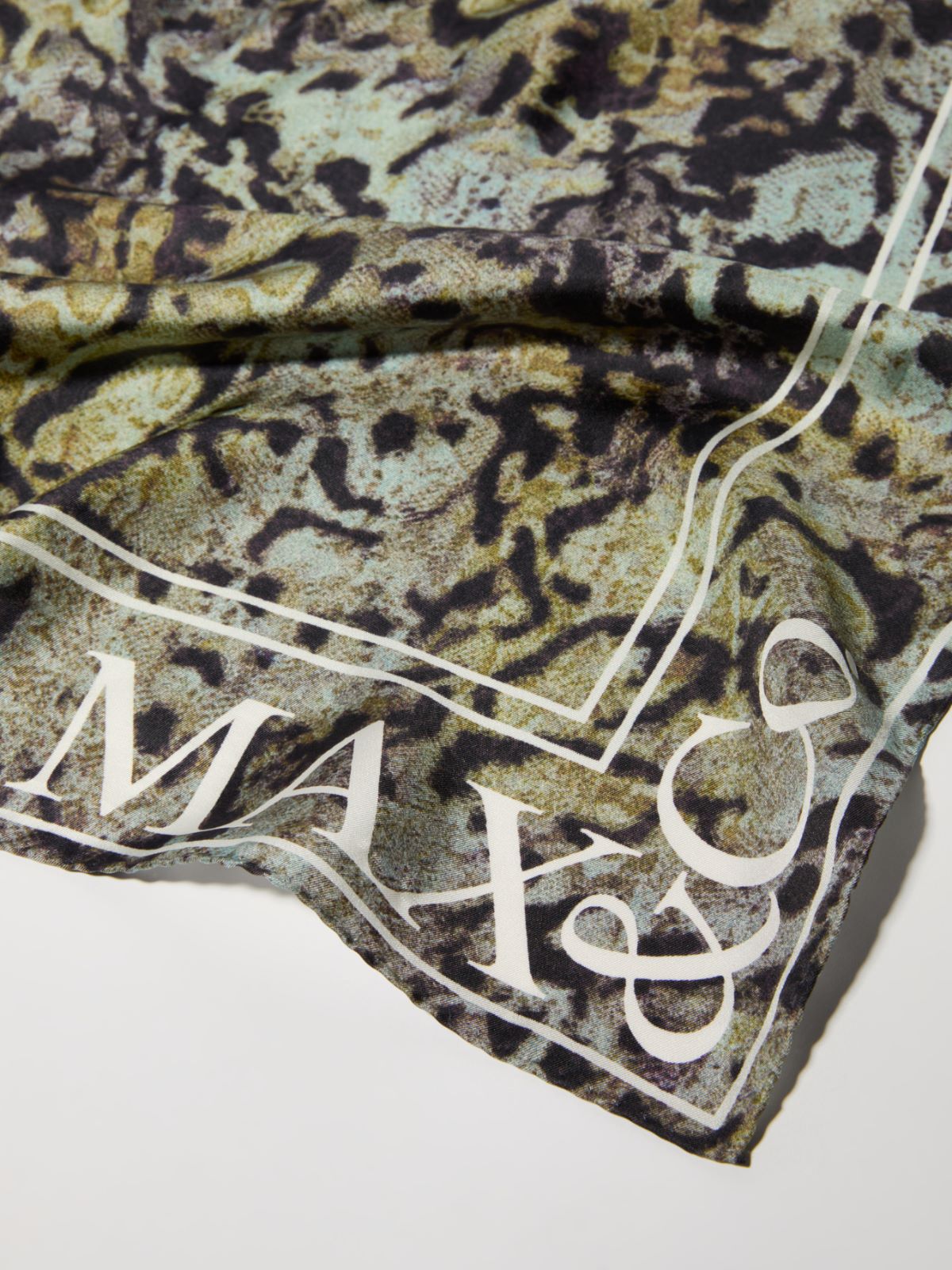 Silk-twill scarf - BROWN - MAX&Co.