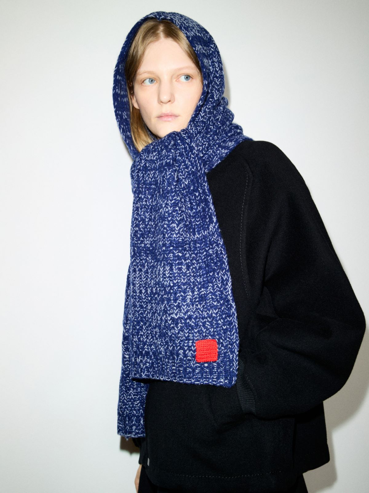 Mouliné wool hood - MIDNIGHTBLUE - MAX&Co.