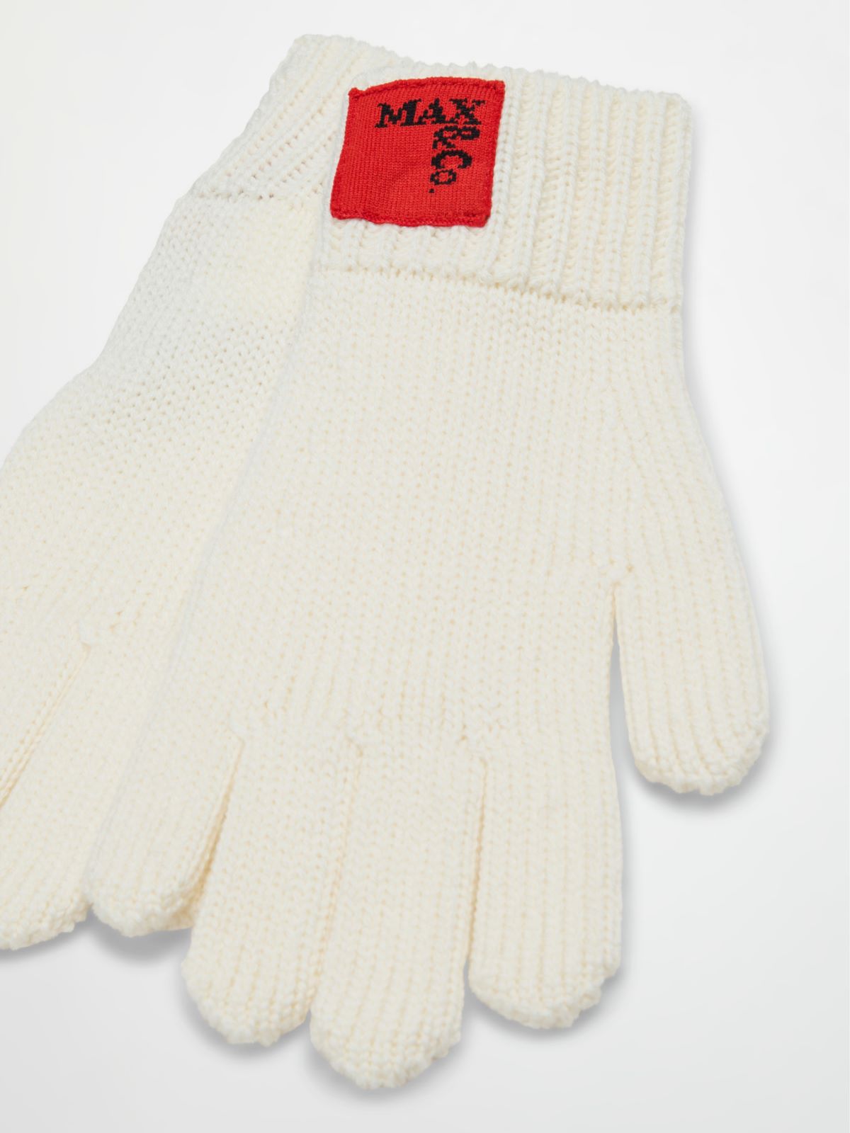 Gants en laine mélangée avec patch KID - CREME - MAX&Co. - 2