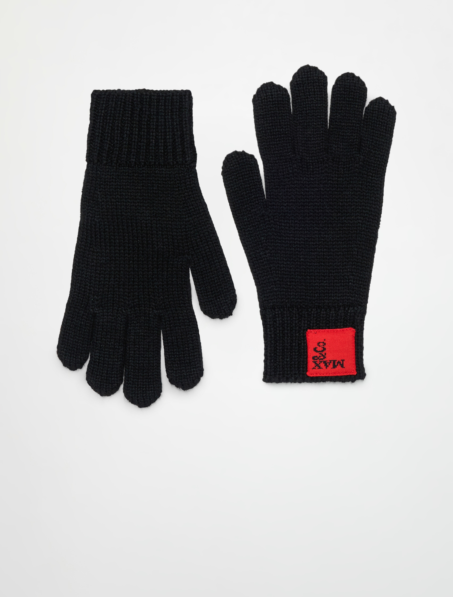 Gants en laine mélangée avec patch KID - MAX&Co.