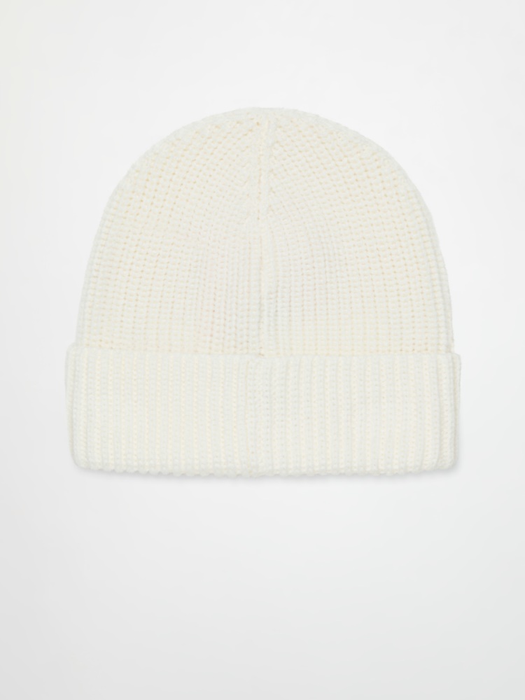 Bonnet en laine mélangée avec écusson KID - CREME - MAX&Co. - 2
